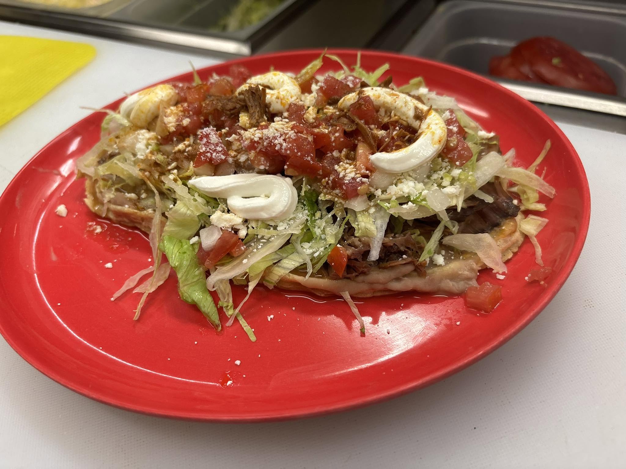 Party platter of tacos and Mexican food prepared for a family fiesta